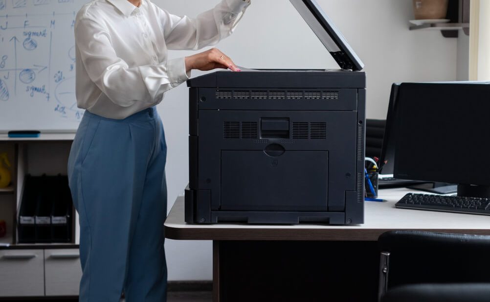 Kinetix modern office with printer