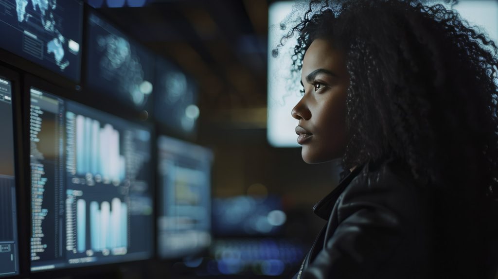 black background depicting cyber security ai risks