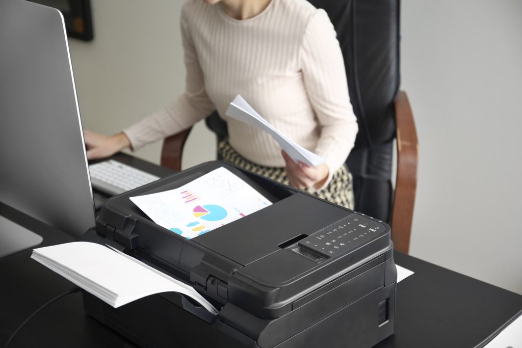 printing document office closeup