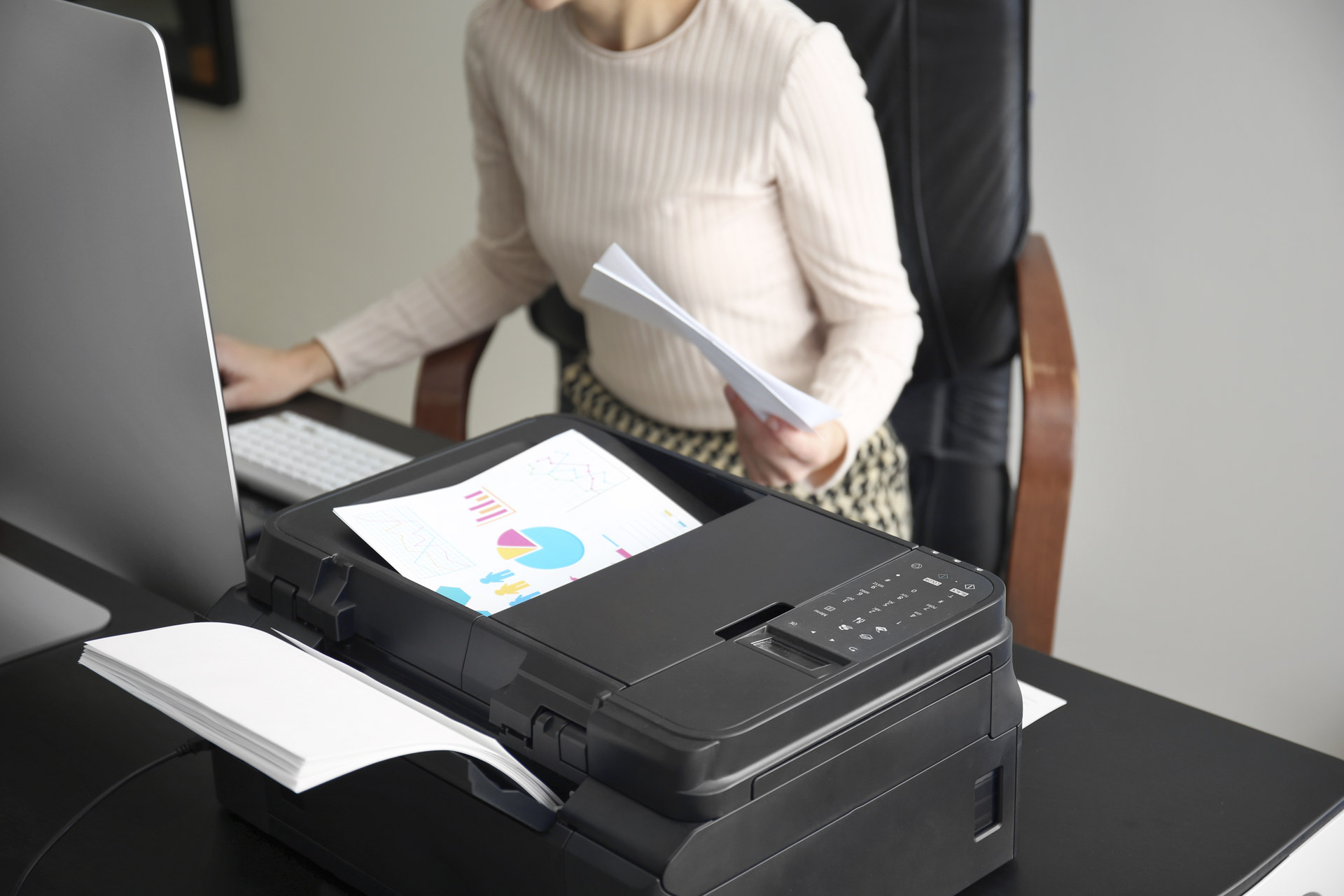 printing document office closeup